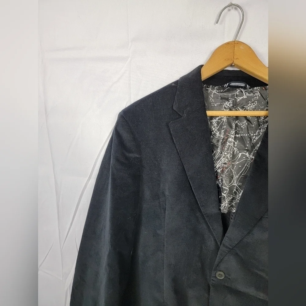 Men's Black Nautica Velour Blazer